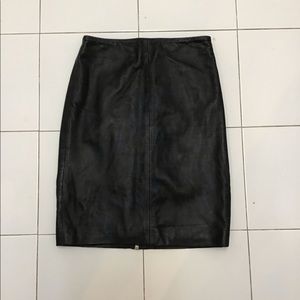 All Saints Black leather skirt